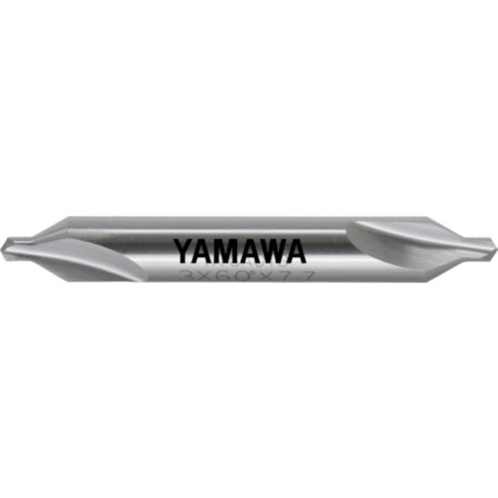 ヤマワ 弱ねじれ溝A形60° 超硬センタ穴ドリル C-CD-S 4X60°X10(Tcode:8376004)