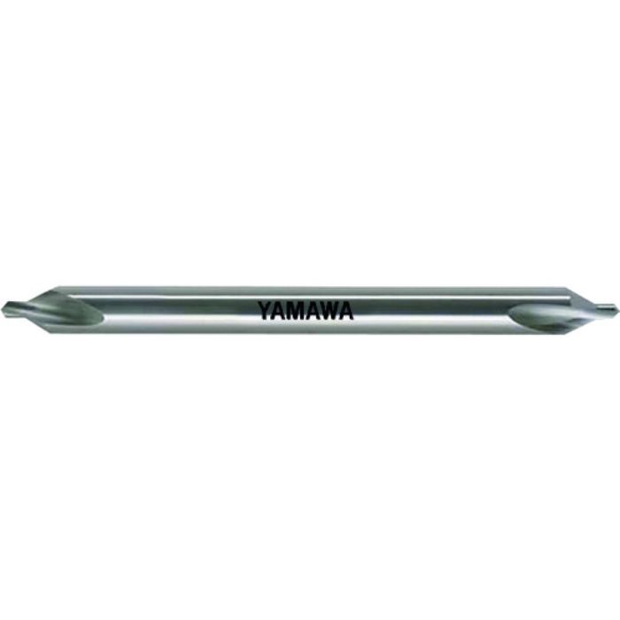 ヤマワ ロングシャンク弱ねじれ溝A形60° 超硬センタ穴ドリル C-CD-SL L150 3X60°X8(Tcode:2172719)
