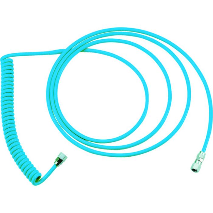 TRUSCO エアコイルホース ウレタンコイルホース細巻 ストレート・L型 2.9m(Tcode:2315416)