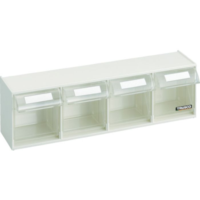 TRUSCO クリアポケットボックス 引出4個(Tcode:3930254)