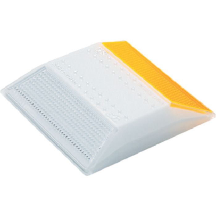 積水 縁石鋲 ナイトリバーEX CR30WーWーWY 本体白 白黄両面反射タイプ(Tcode:4041600)