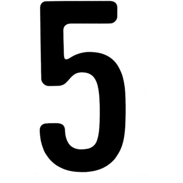 TRUSCO カッティング文字50mm 黒 5(Tcode:2564549)