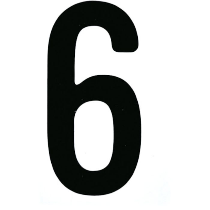 TRUSCO カッティング文字50mm 黒 6(Tcode:2564547)