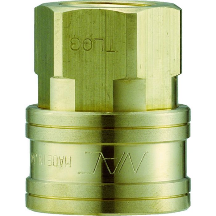 ナック クイックカップリング TL型 真鍮製 オネジ取付用ソケット R3/8(Tcode:3644782)