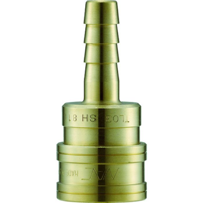 ナック クイックカップリング TL型 真鍮製 ホース取付用 両路開放型(Tcode:3644804)