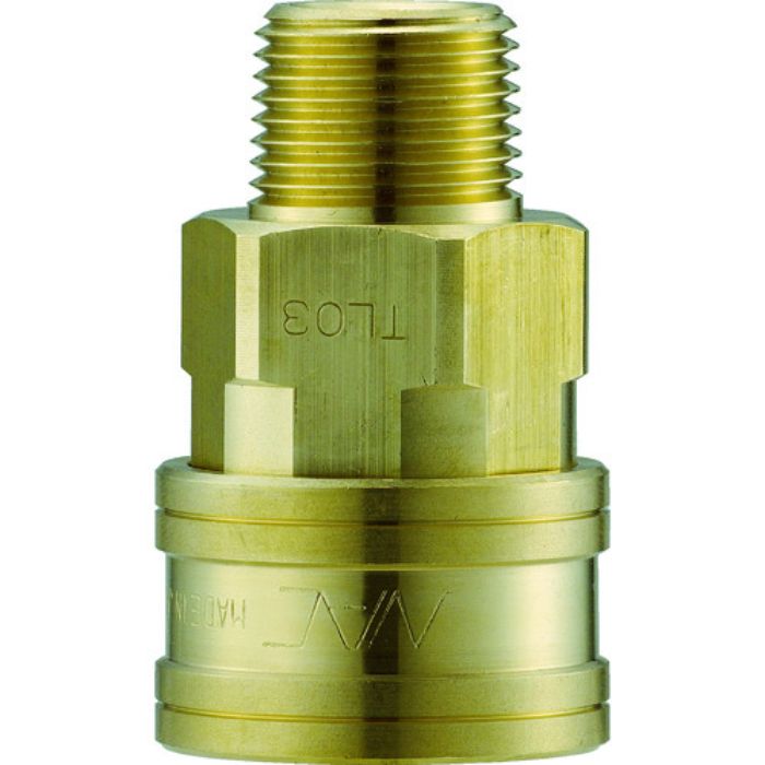 ナック クイックカップリング TL型 真鍮製 メネジ取付用ソケット Rc3/8(Tcode:3644839)