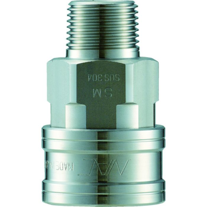 ナック クイックカップリング TL型 ステンレス製 メネジ取付用ソケット Rc3/8(Tcode:3644847)