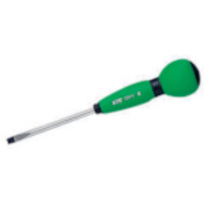 KTC グリップドライバー ソフトラウンドドライバ 刃先5.5マイナス 軸長100mm(Tcode:8070135)