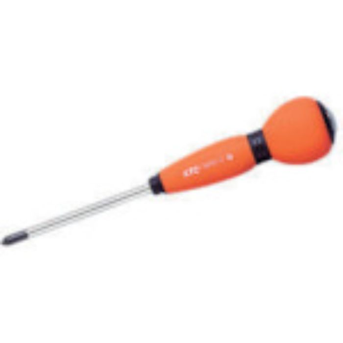 KTC グリップドライバー ソフトラウンドドライバ クロス貫通タイプNo.2 軸長150mm(Tcode:8070148)