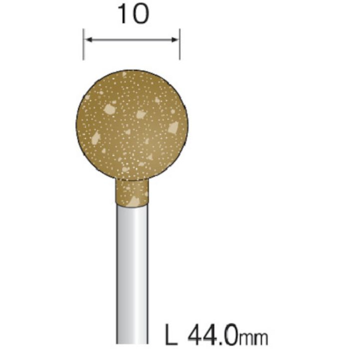 ミニモ 研削用ゴム砥石 WA ミディアム#120 φ10 (10本入)(Tcode:8526891)