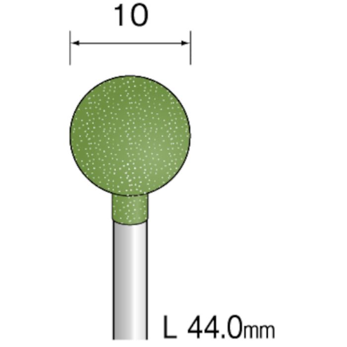 ミニモ 研磨用ゴム砥石 WA ミディアム#180 φ10 (10本入)(Tcode:8526923)