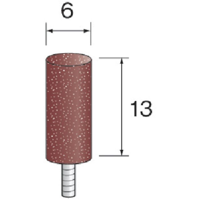 ミニモ セパレートロングシャフトゴム砥石 WA ミディアム#220 φ6 10本(Tcode:8526944)