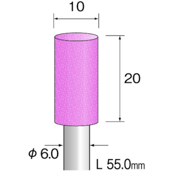 ミニモ 研磨用ゴム砥石 WA ハード#600 φ10 (5本入)(Tcode:8526968)