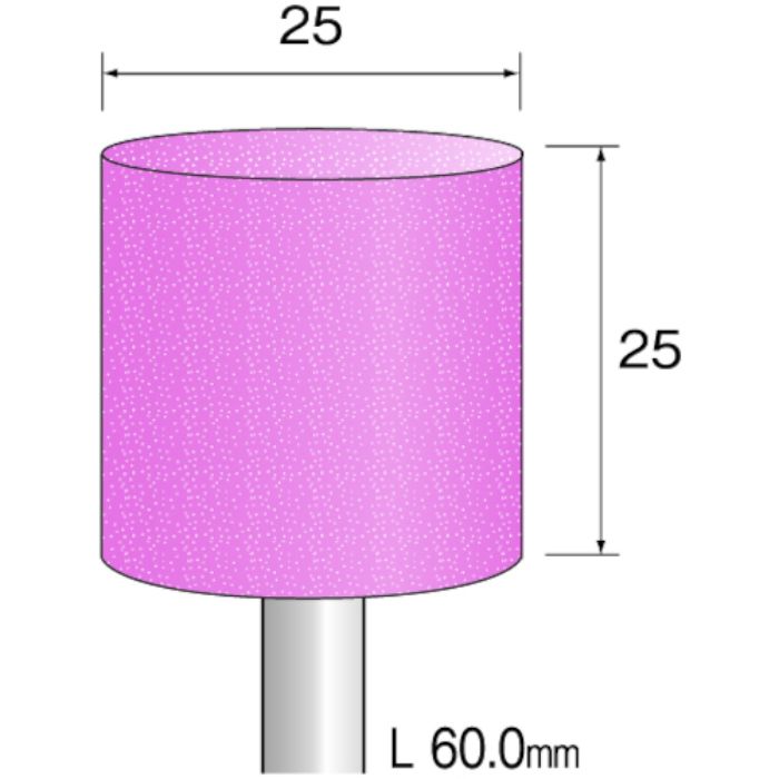 ミニモ 研磨用ゴム砥石 WA ハード#120 φ25 (5本入)(Tcode:8526977)