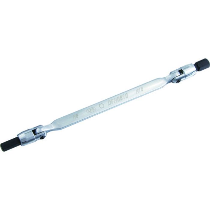 スエカゲ 六角棒レンチ ダブルフレックスヘキサゴンレンチ 8×10mm(Tcode:4391888)
