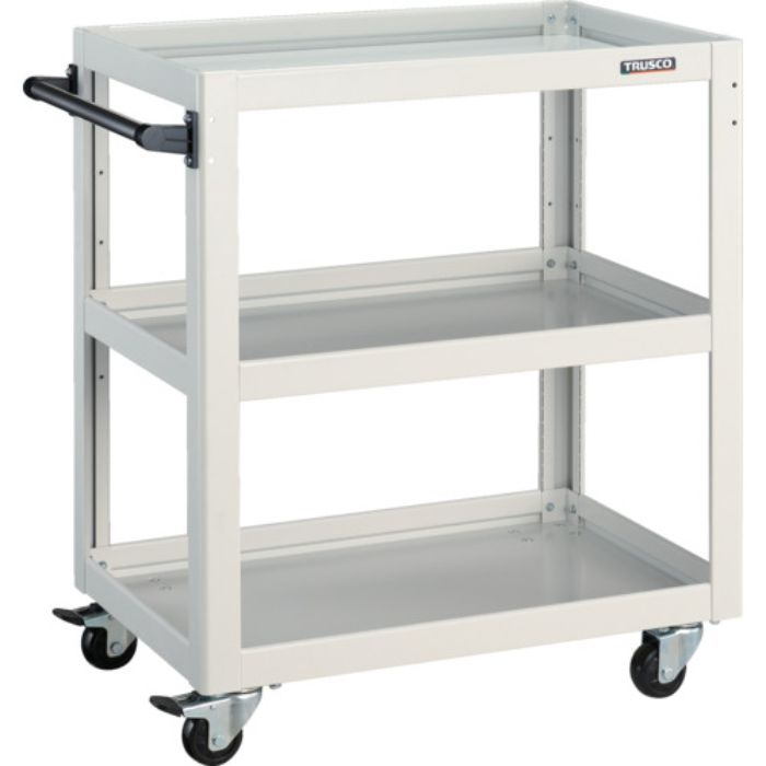 TRUSCO ツールワゴン ドルフィン 高さ調節式 W750 4輪自在 ホワイト(Tcode:8549304)