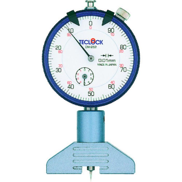 テクロック ダイヤルデプスゲージ 測定範囲凹0〜5/凸0〜4mm(Tcode:3310990)