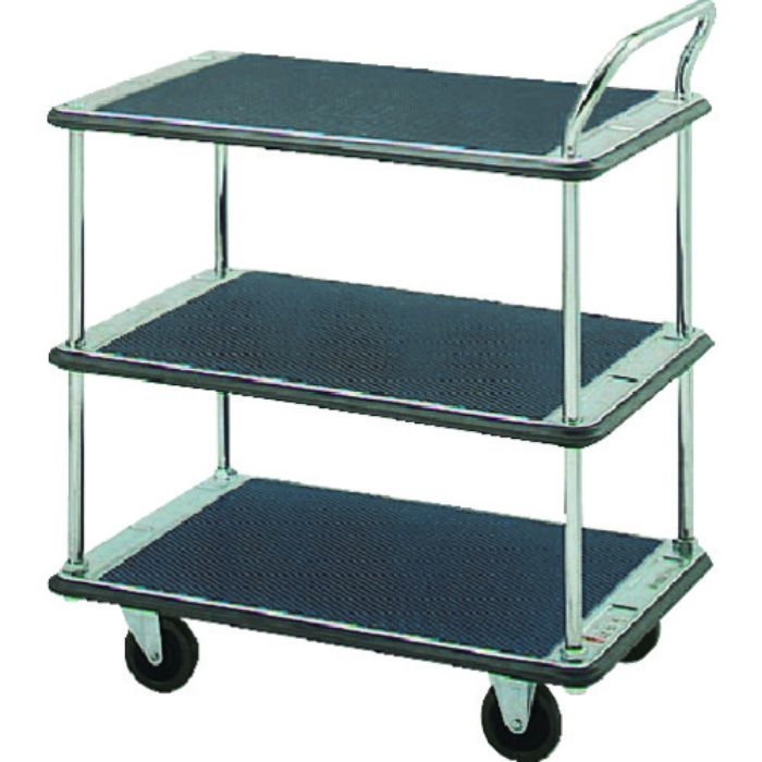 ダンディ スチール台車 ダンディDシリーズ タイプDL 3段テーブル片ハンドル式 W710×D450(Tcode:2082479)