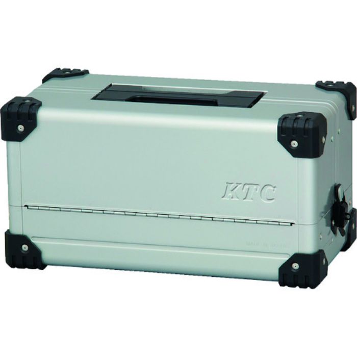 KTC スチール製工具箱 両開きメタルケース(シルバー) 間口440×奥行233×高さ230mm(Tcode:8573148)