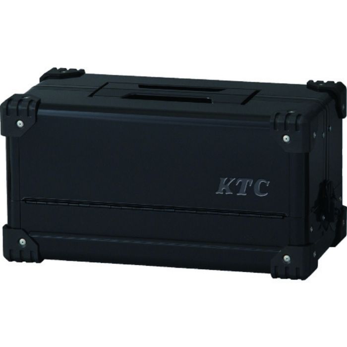 KTC スチール製工具箱 両開きメタルケース(ブラック) 間口440×奥行233×高さ230mm(Tcode:8289645)