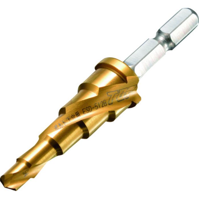 TOP 電動ドリル用ボルト下穴用ステップドリル 5段 穴あけ寸法Φ5.3〜13.0(Tcode:1446736)