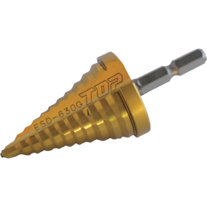TOP 電動ドリル用ステップドリル 11段 6〜30mm ゴールドタイプ(Tcode:3970876)
