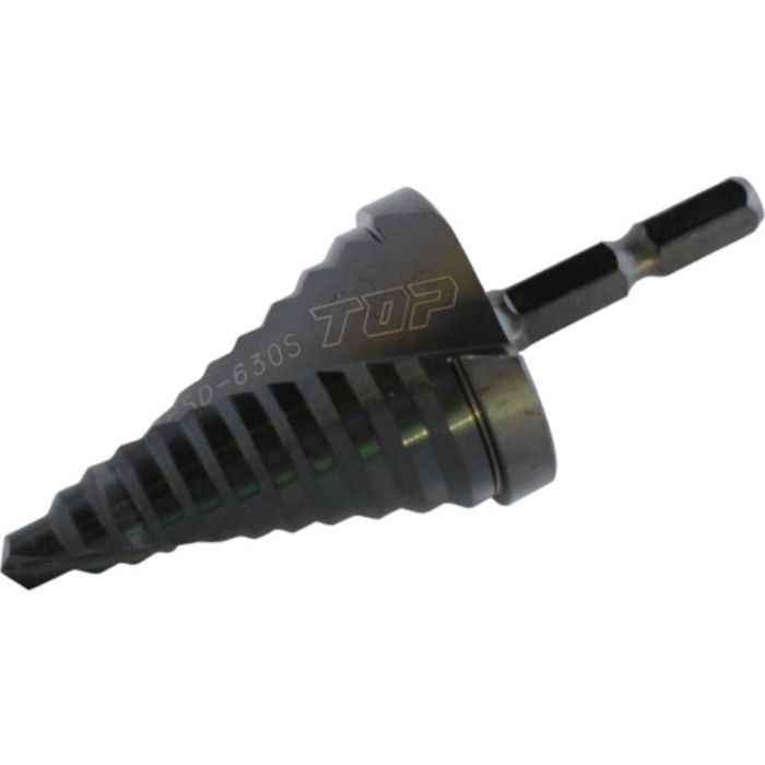 TOP 電動ドリル用六角シャンクスパイラルステップドリル 11段 穴あけ寸法Φ6〜30(Tcode:3970884)