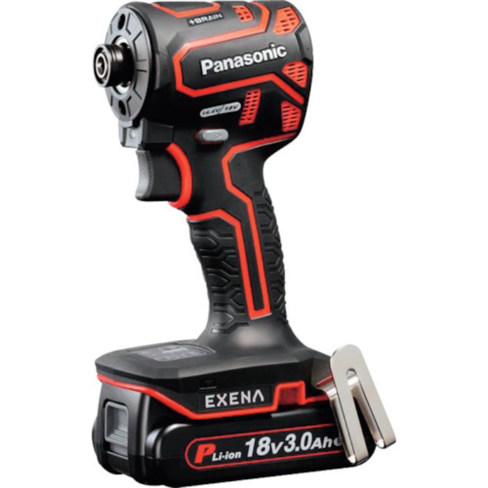 EXENA 充電インパクトドライバー 18V3.0Ah電池セット品 赤(Tcode:2708286)