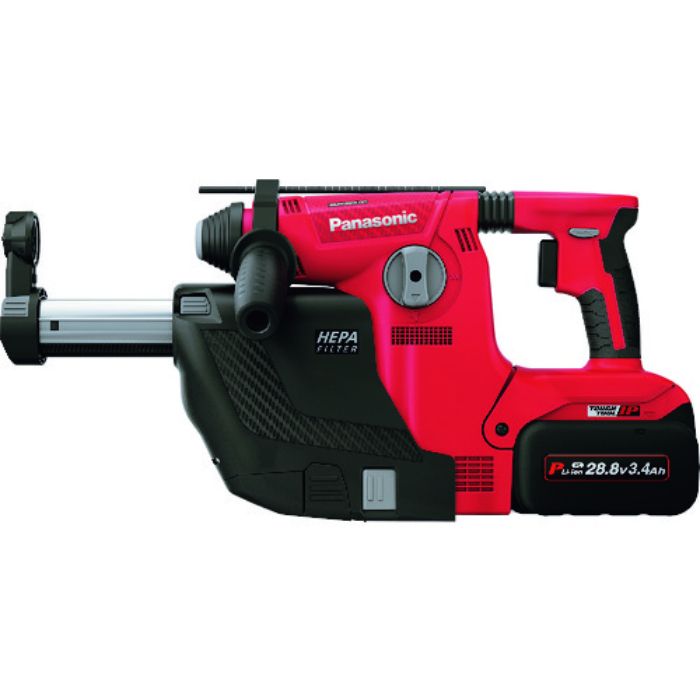 Panasonic 28.8V 充電ハンマードリル 集塵ありセット 赤(Tcode:2258403