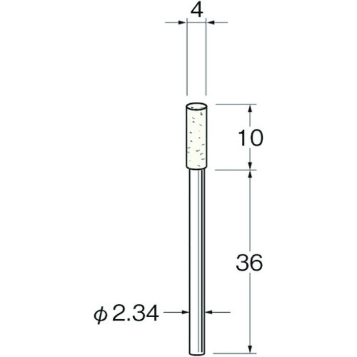 リューター 軸付フェルトバフ外径(mm):4軸長(mm):36(Tcode:1282731)