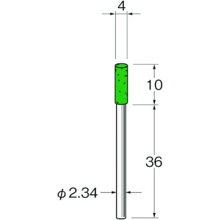 リューター 軸付フェルトバフ外径(mm):4軸長(mm):36(Tcode:1282972)