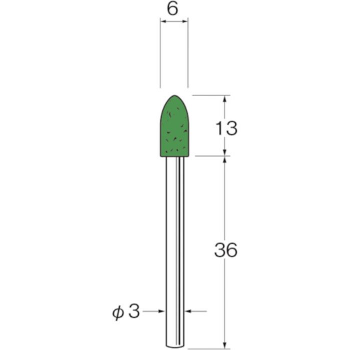 リューター 軸付フェルトバフ円筒型幅(mm)13 (5個入)(Tcode:1282040)