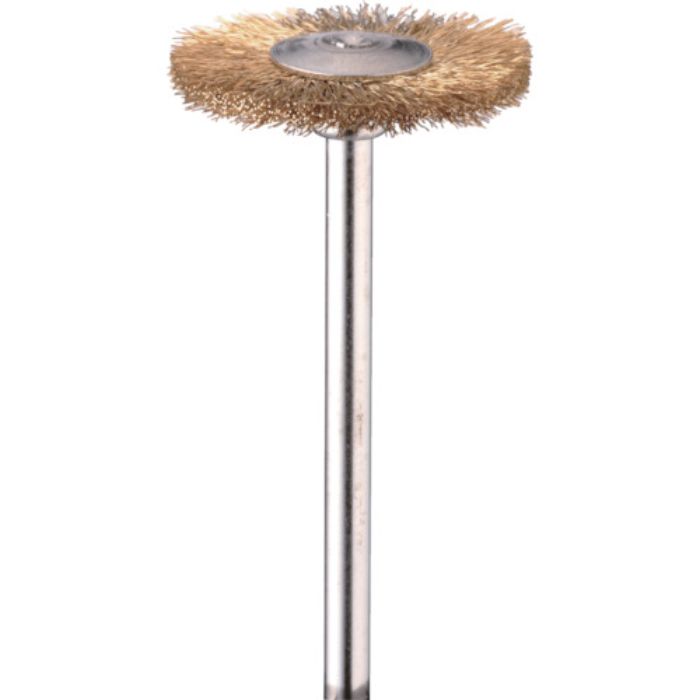 ミニモ 金属ブラシ ホイール 真鍮 φ10 (10本入)(Tcode:8568820)