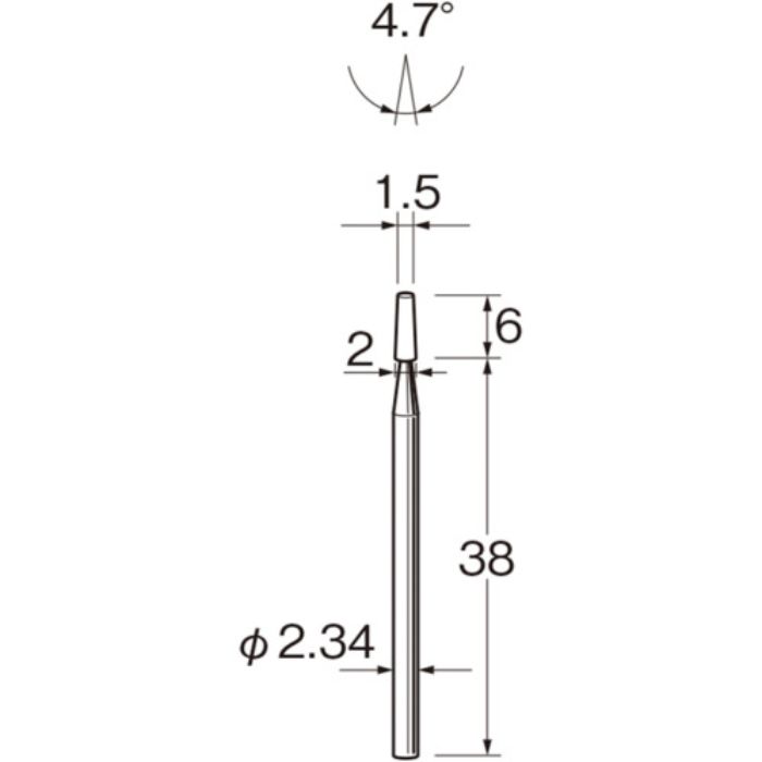 リューター 精密加工用軸付砥石G1006(Tcode:1282060)