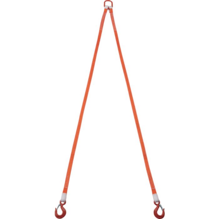 TRUSCO 2本吊ベルトスリングセット 25mm幅X2m 吊り角度60°時荷重0.86t(最大使用荷重1t)(Tcode:2580318)