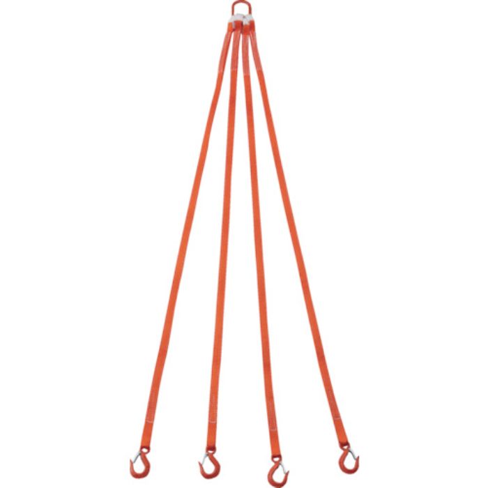 TRUSCO 4本吊ベルトスリングセット 25mm幅X2m 吊り角度60°時荷重0.86t(最大使用荷重1t)(Tcode:2580320)