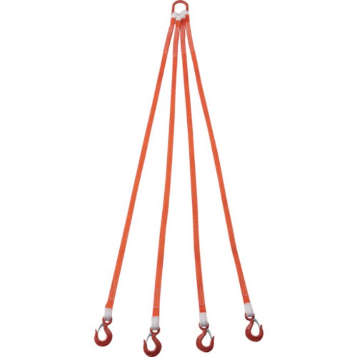 TRUSCO 4本吊ベルトスリングセット 25mm幅X2m 吊り角度60°時荷重1.72t(最大使用荷重2t)(Tcode:2580336)