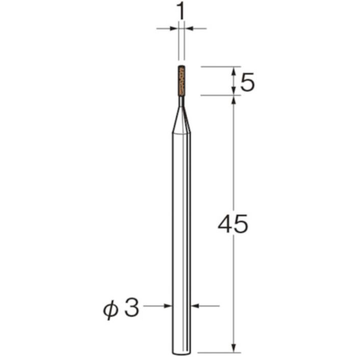 リューター 精密加工用軸付砥石G4310粒度(#):320(Tcode:1284353)