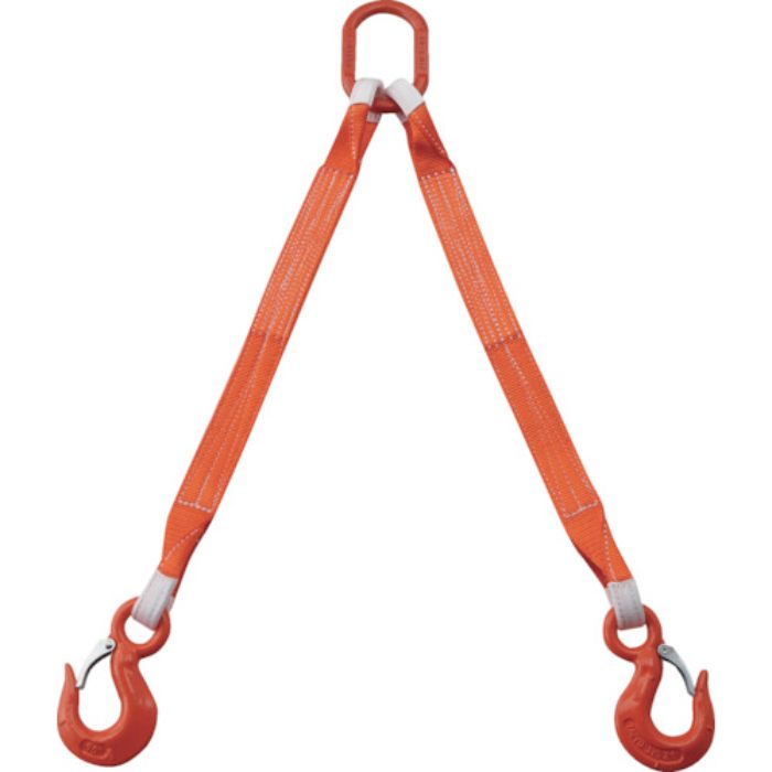 TRUSCO 2本吊ベルトスリングセット 50mm幅X1m 吊り角度60°時荷重2.58t(最大使用荷重3t)(Tcode:2580325)