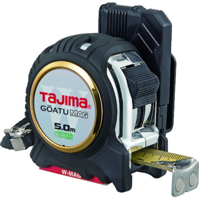 タジマ コンベックス 剛厚セフGロックダブルマグ25 5.0m 尺相当目盛付(Tcode:8284005)