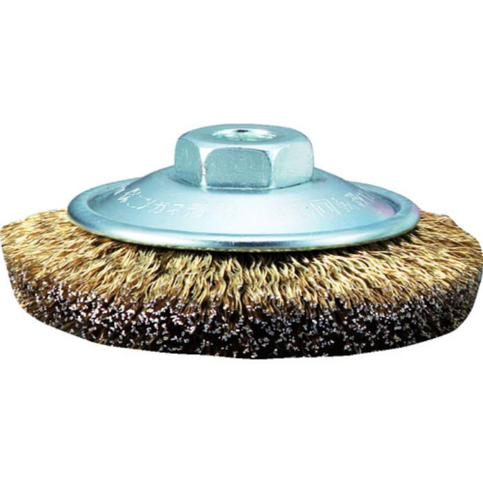 TRUSCO 電動工具用ベベルブラシ Φ85 真鍮メッキ 線径0.27(Tcode:2278162)