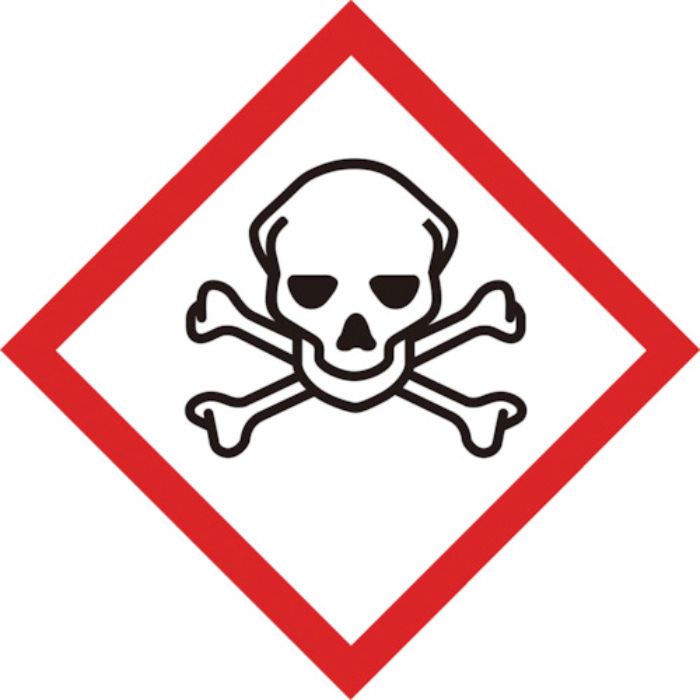 TRUSCO GHSラベル標識 どくろ 20×20mm 5枚入 PET(Tcode:3633976)