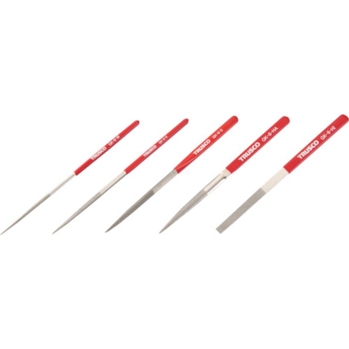 TRUSCO ダイヤモンドヤスリ 鉄工用#140 5本セット 全長200mm(8本組サイズ)(Tcode:1176897)