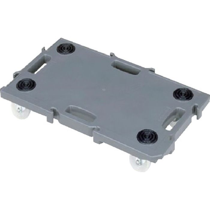 YAZAKI 連結型樹脂製平台車 ”ミニポリトラー” ダークグレー(Tcode:2567044)