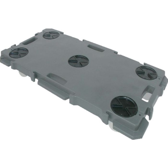 YAZAKI 連結型樹脂製平台車 ”ミニポリトラー” ダークグレー(Tcode:2579552)