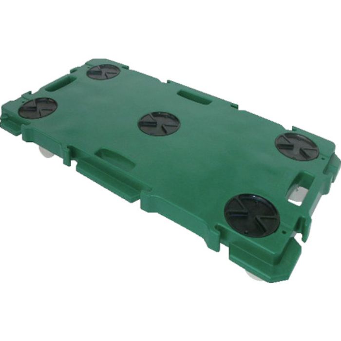 YAZAKI 連結型樹脂製平台車 ”ミニポリトラー” グリーン(Tcode:2579554)