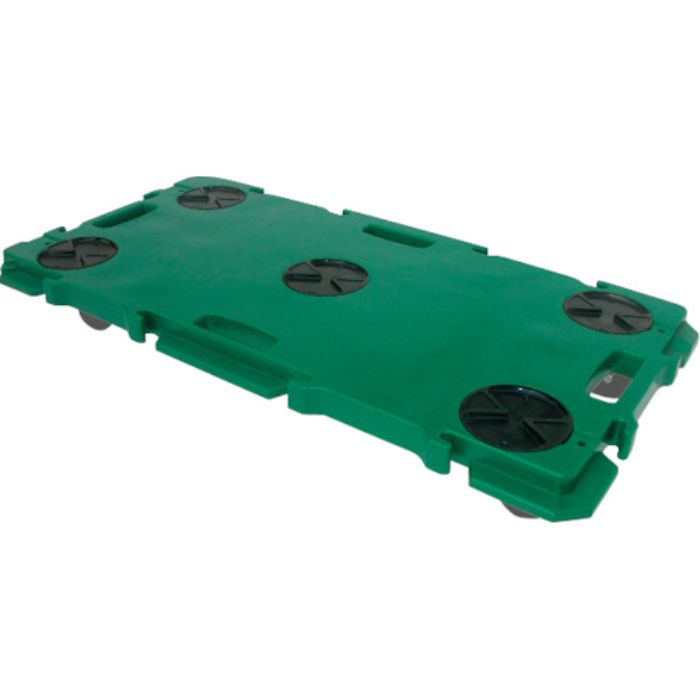 YAZAKI 連結型樹脂製平台車 ”ミニポリトラー” グリーン(Tcode:2577415)