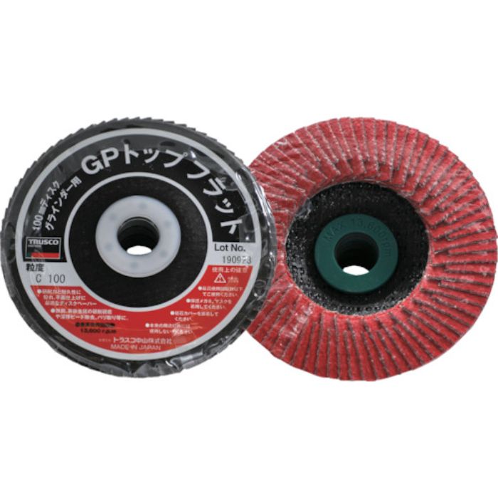 TRUSCO GPトップフラット セラミック #100 Φ100 10枚入(Tcode:1607122)