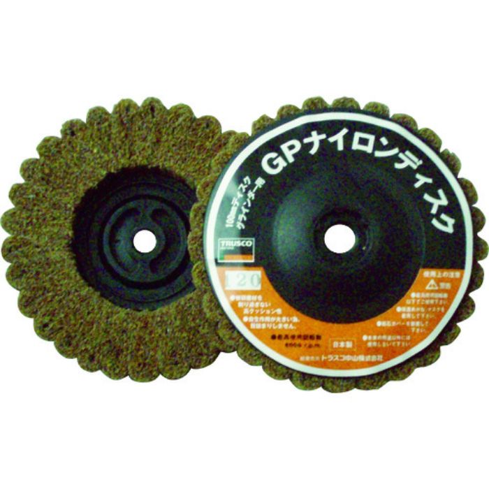 TRUSCO ナイロンディスク ねじ込み式 Φ100XM10 5個入 120#(Tcode:2163365)