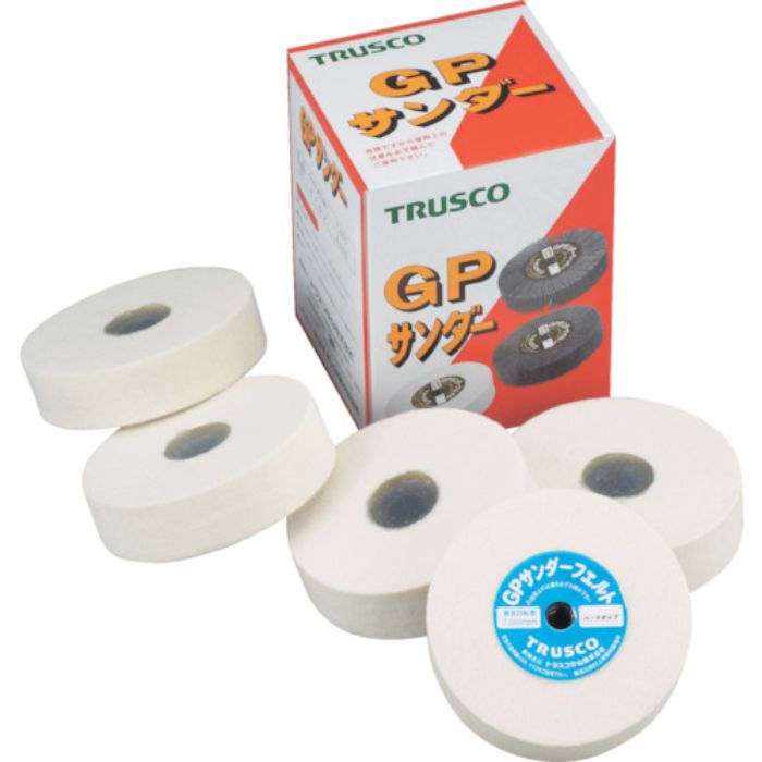 TRUSCO GPサンダーフェルト ねじ込み式 Φ100 5個入 ソフト(Tcode:1146548)